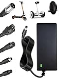 Chargeur Trotinette Electrique, 42V 2A Chargeur Hoverboard, 36V Universel Chargeur Batterie de Trottinette Électrique avec 6 Connecteurs pour Xiaomi M365 Hoverboard Scooter Electrique E-Bike